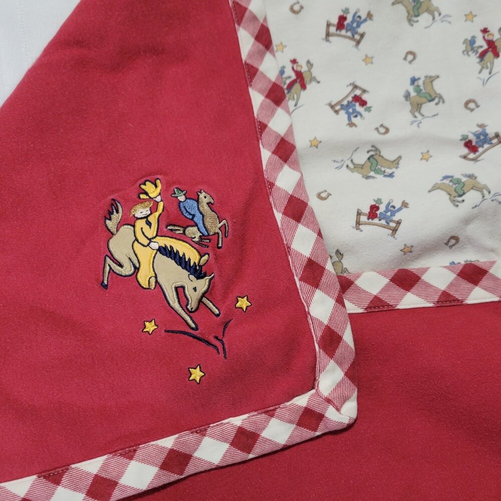 Gymboree Vintage Western Prairie Cowboy Blanket Used. Mixed Bin Z32